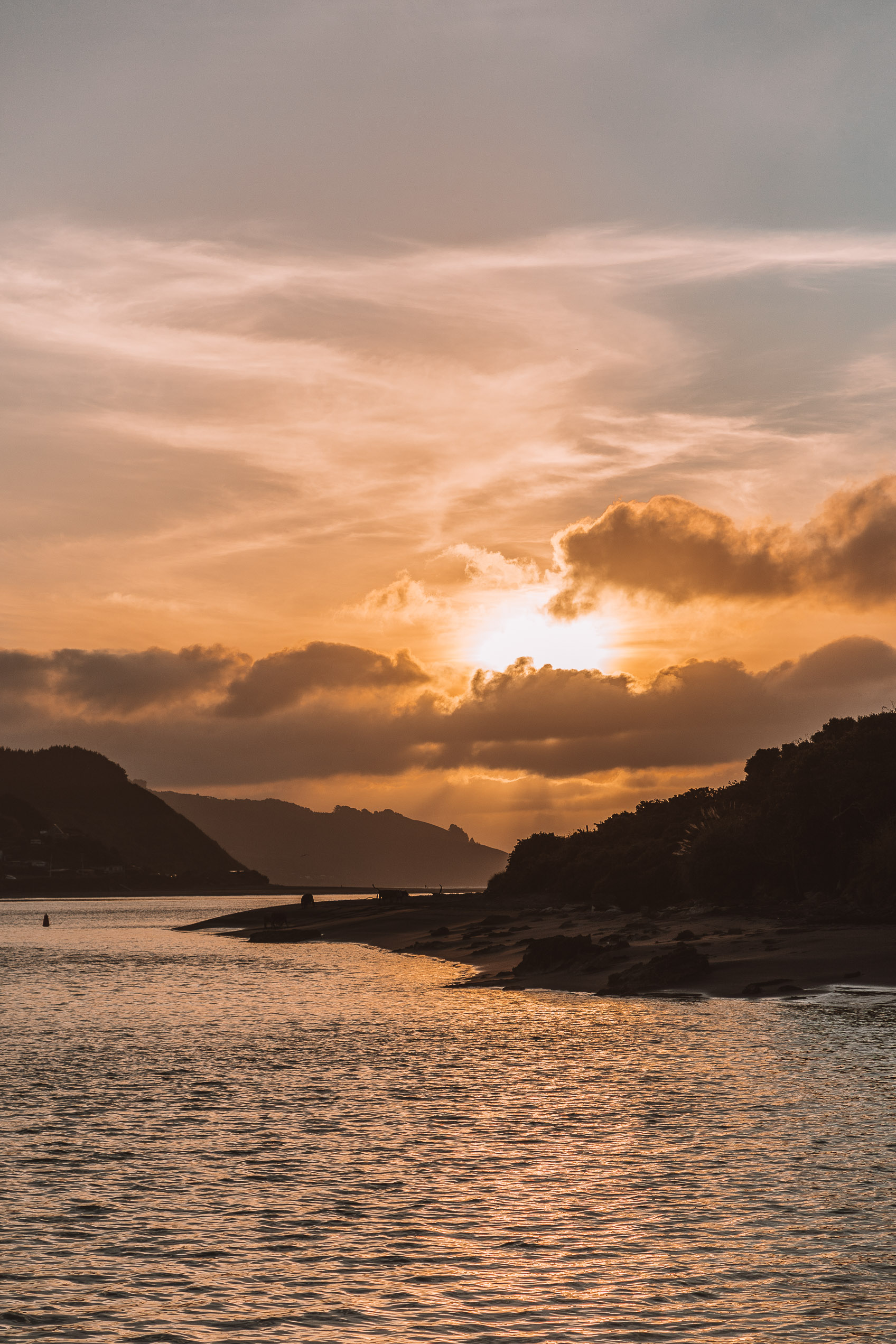 Sunset in Raglan, New Zealand