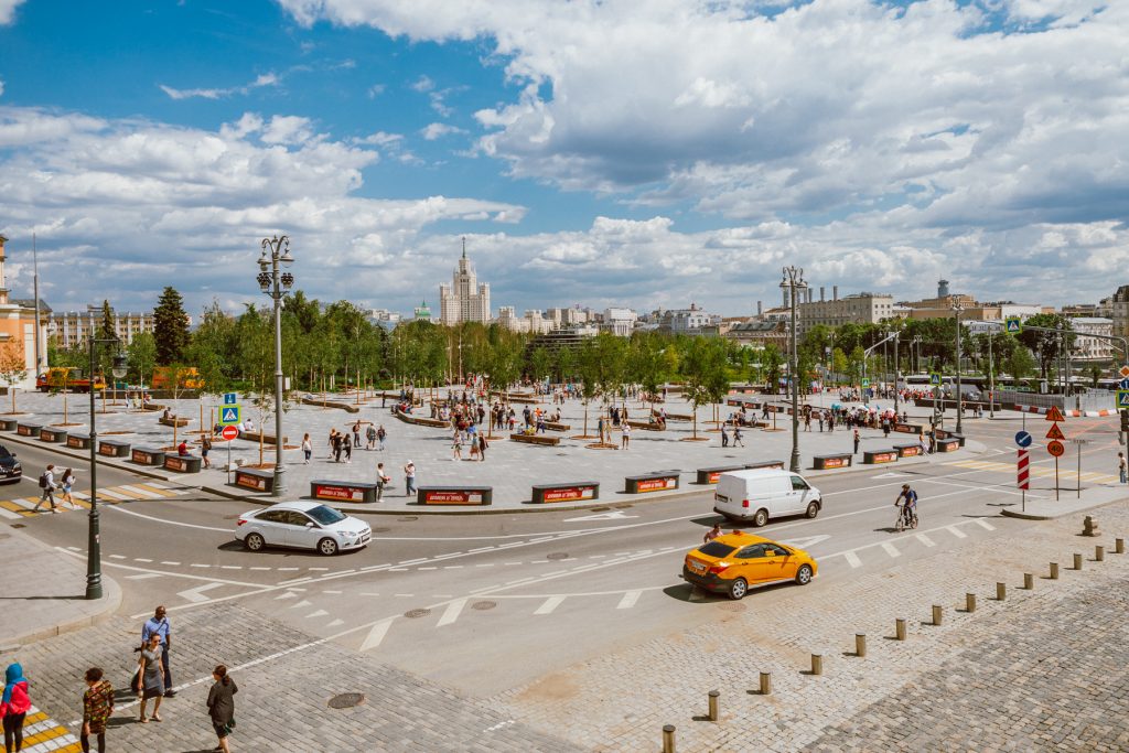 Zaryadye Park in Moscow - view from Red Square