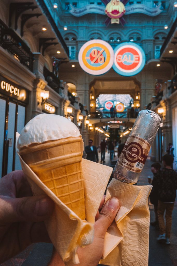 GUM Moscow ice cream